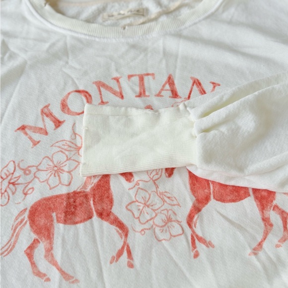 Free People Montana Graphic Camden Oversized Sweatshirt Size Small - Picture 9 of 14